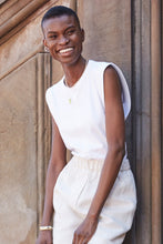 Load image into Gallery viewer, The Gimme That Shoulder Tee in White