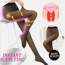 Load image into Gallery viewer, Flawless Legs Gefälschte durchscheinende warme Fleece-Strumpfhose
