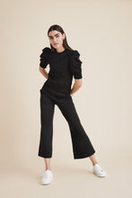 Load image into Gallery viewer, The Just Enough Puff Short Sleeve Sweatshirt in Black
